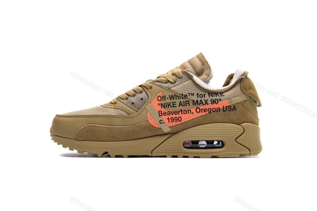 View 9 of Off-White x Nike Air Max 90 “Desert Ore" AA7293-200