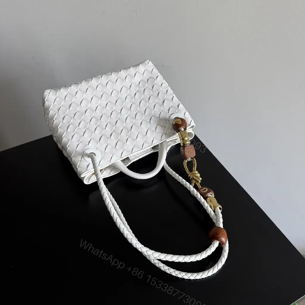 View 2 of Textured White Bottega-Inspired Mini Bag: Elevates Everyday Luxury