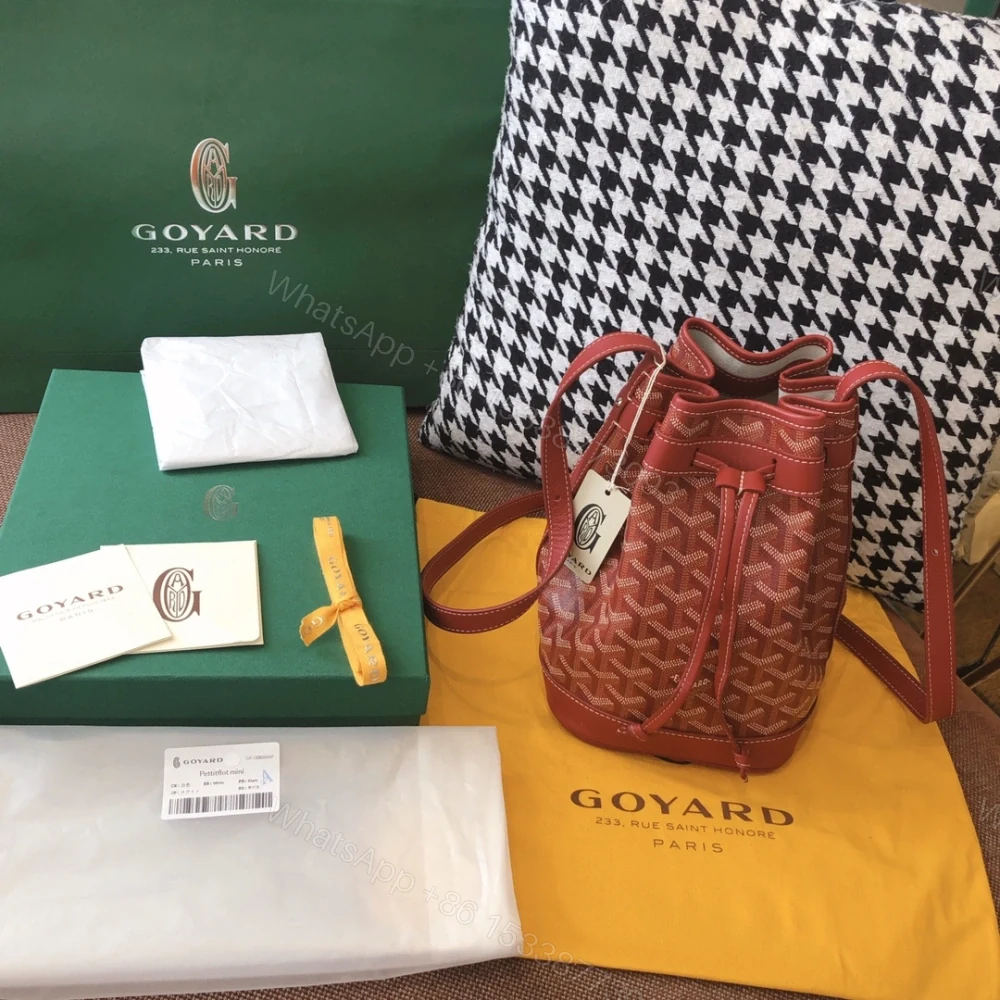 高仿Goyard*PEFLOT9抽繩水桶包紅色免檢版 — view 1