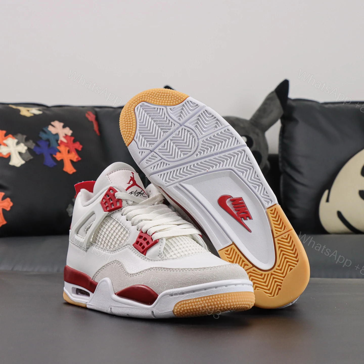 View 3 of Nike SB x Air Jordan 4 Retro SP “Varsity Red” Reps