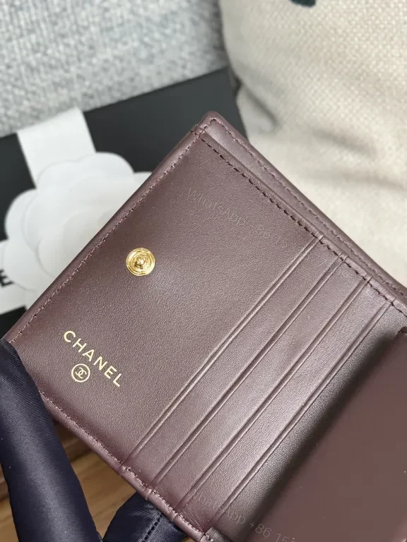 View 9 of Black Quilted Leather Wallet | Luxe Bi-Fold, Slim Gold Hardware