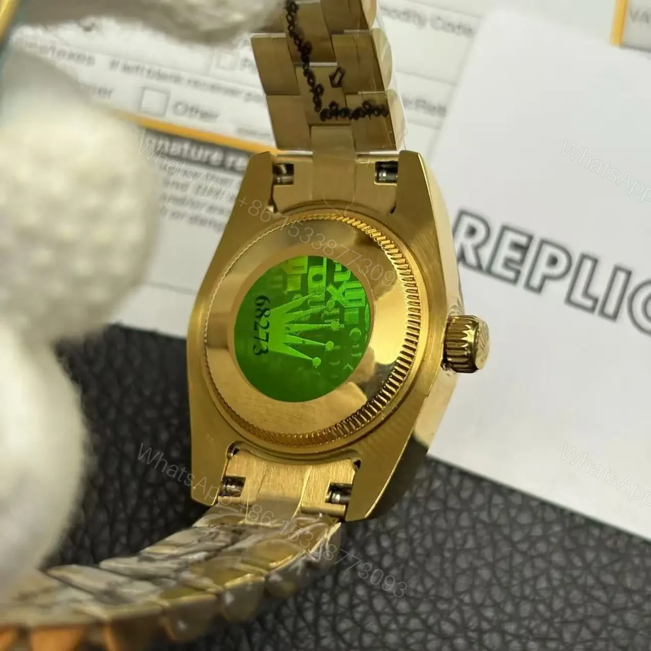 View 6 of Replica Rolex Datejust Gold Ladies 179178