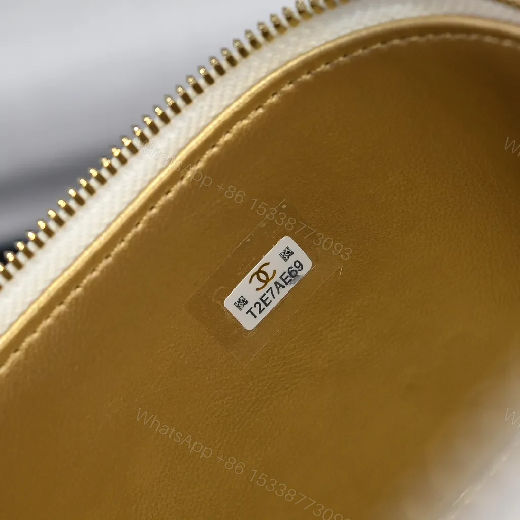View 8 of White Quilted Mini Bag, Gold Chain, Luxe Crossbody Style