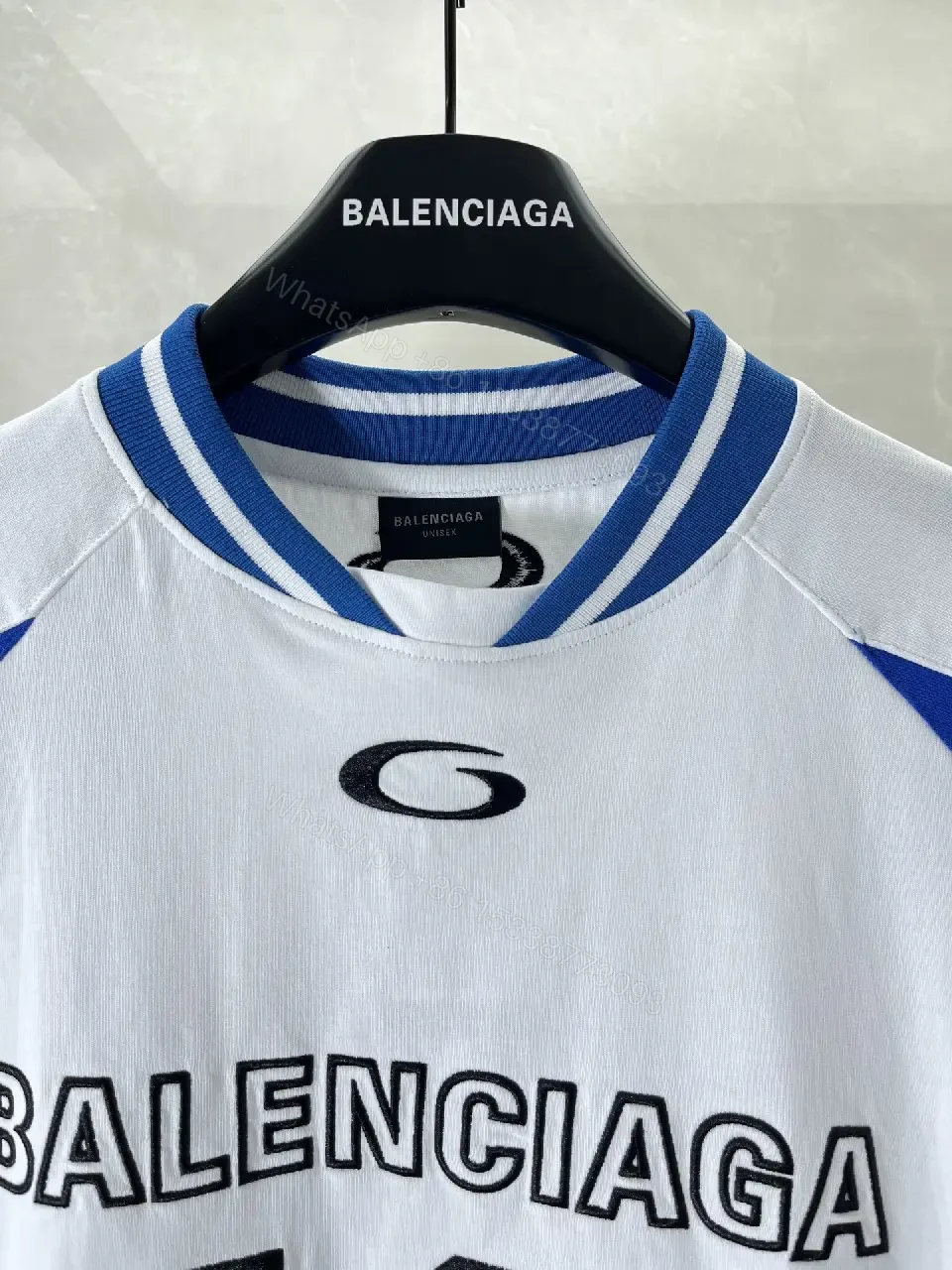 View 7 of White Cotton Oversized Jersey Bold BALENCIAGA 10 Jersey