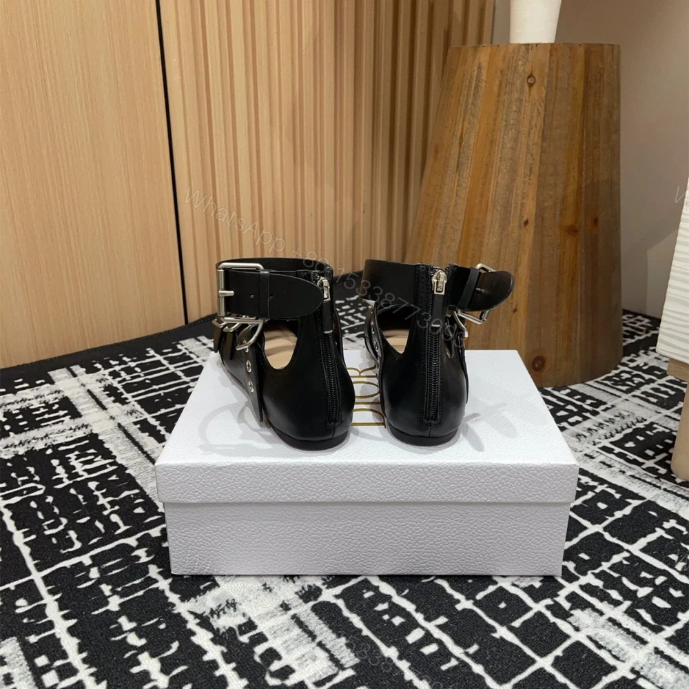 View 8 of 高仿Dior*Punk系列KCB962平頭塔扣樂福鞋黑色免檢版