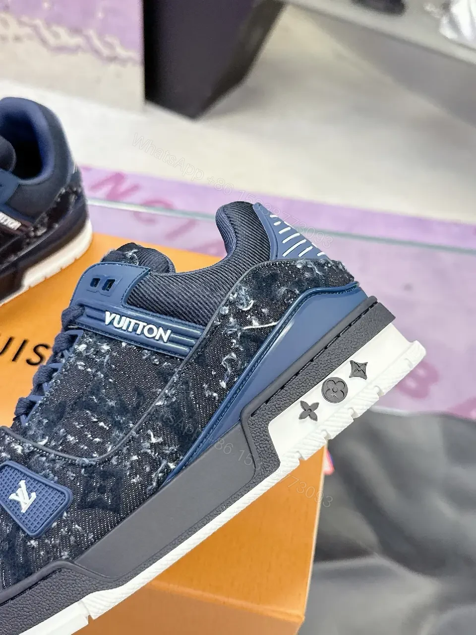 View 6 of Dark Marble-Accented Sneakers: Minimal Luxury High-Tops