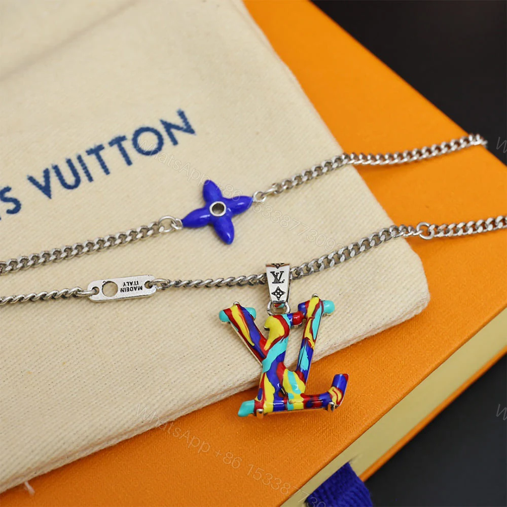 View 4 of LV Psychedelic Necklace Rainbow