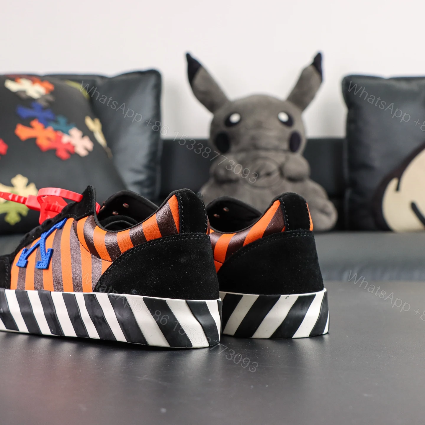View 6 of Off White Low Vulcanised Black Blue