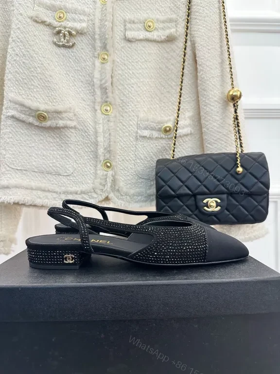 View 7 of Chanel-Inspired Rhinestone Slingback Flats: Everyday Glamour