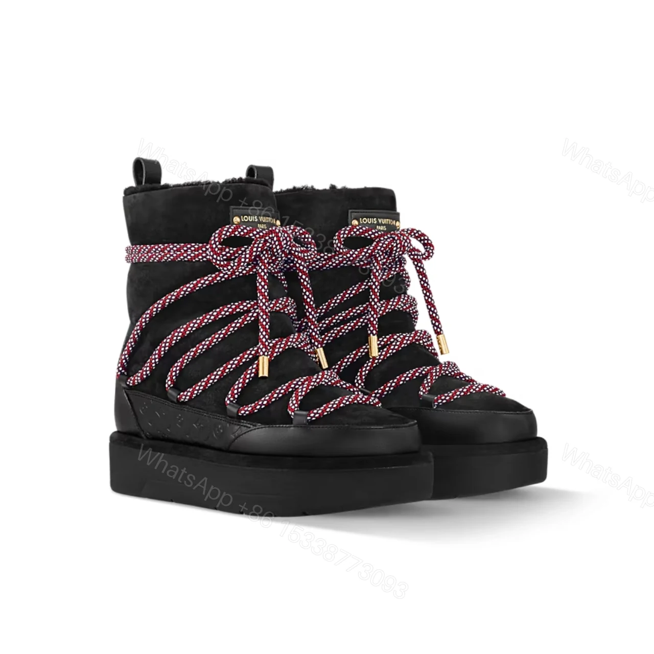 LOUIS VUITTON ASPEN PLATFORM ANKLE BOOT BLACK 1AC75N — view 1