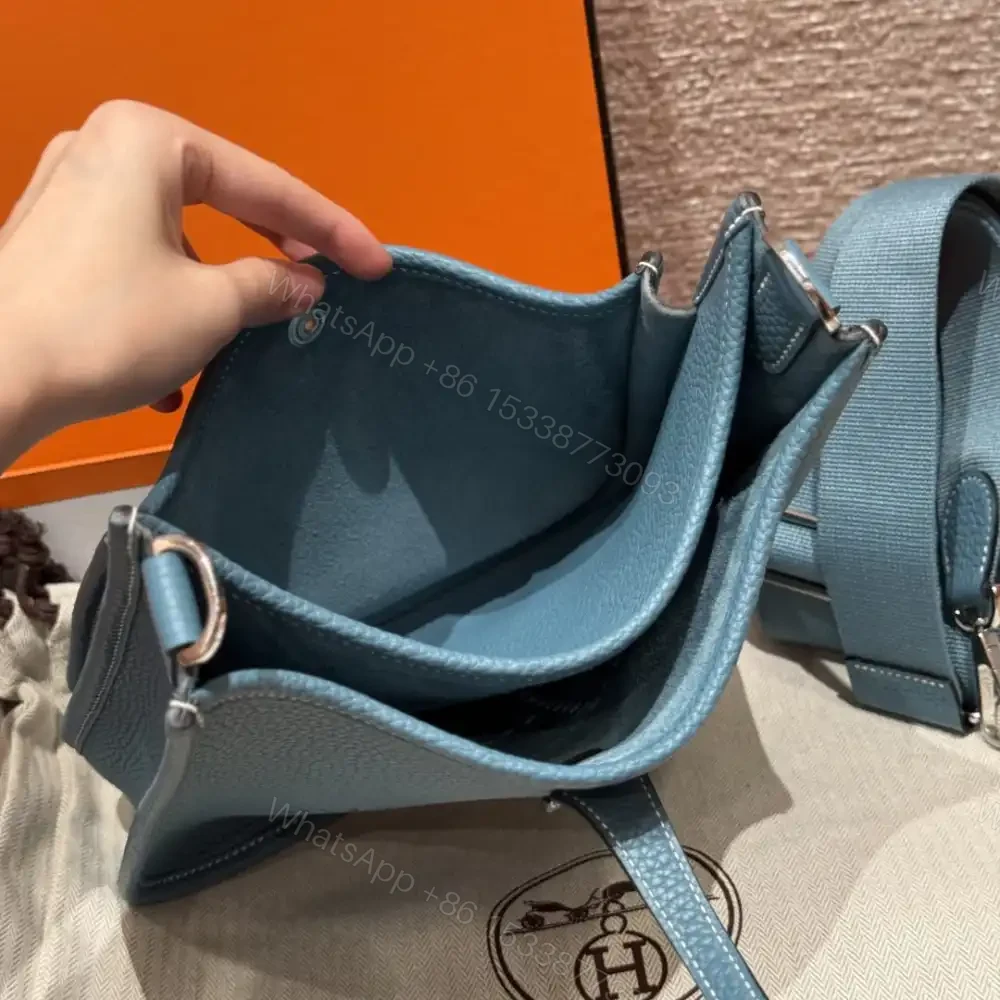 View 7 of 高仿Hermes*Evelyne23系列H087941CKU2牛仔藍銀扣純手工