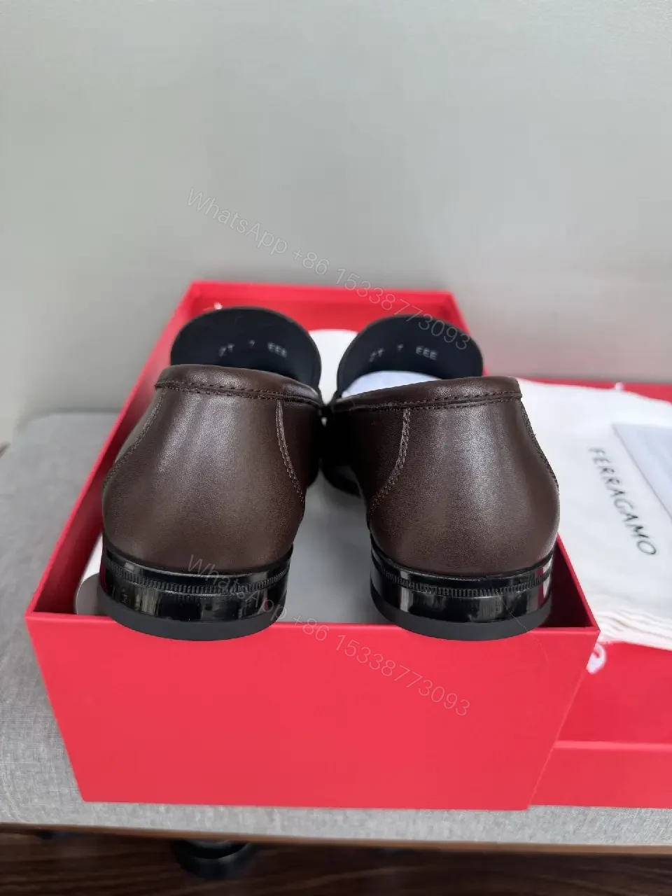 View 2 of Rich Leather Mule Loafers - Modern Quiet Luxury Slip-Ons