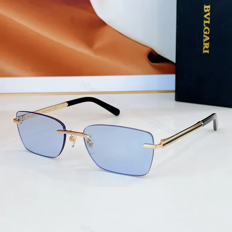 View 3 of Chic Minimalist BVLGARI Sunglasses: Matte Metal, - Sunglasses