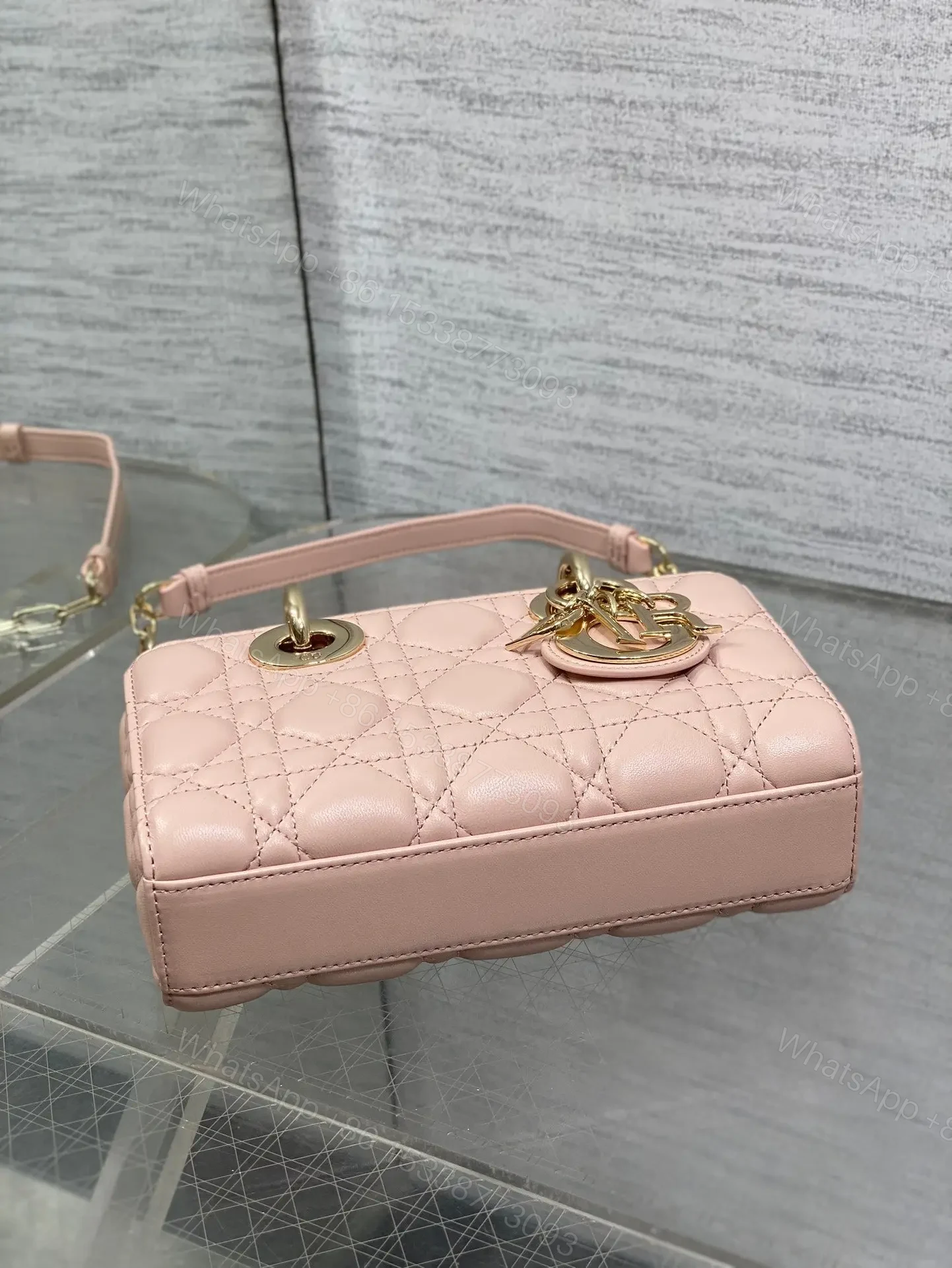 View 2 of DIOR MICRO LADY D-JOY 19 IN BLACK CALFSKIN GOLD HARDWARE
