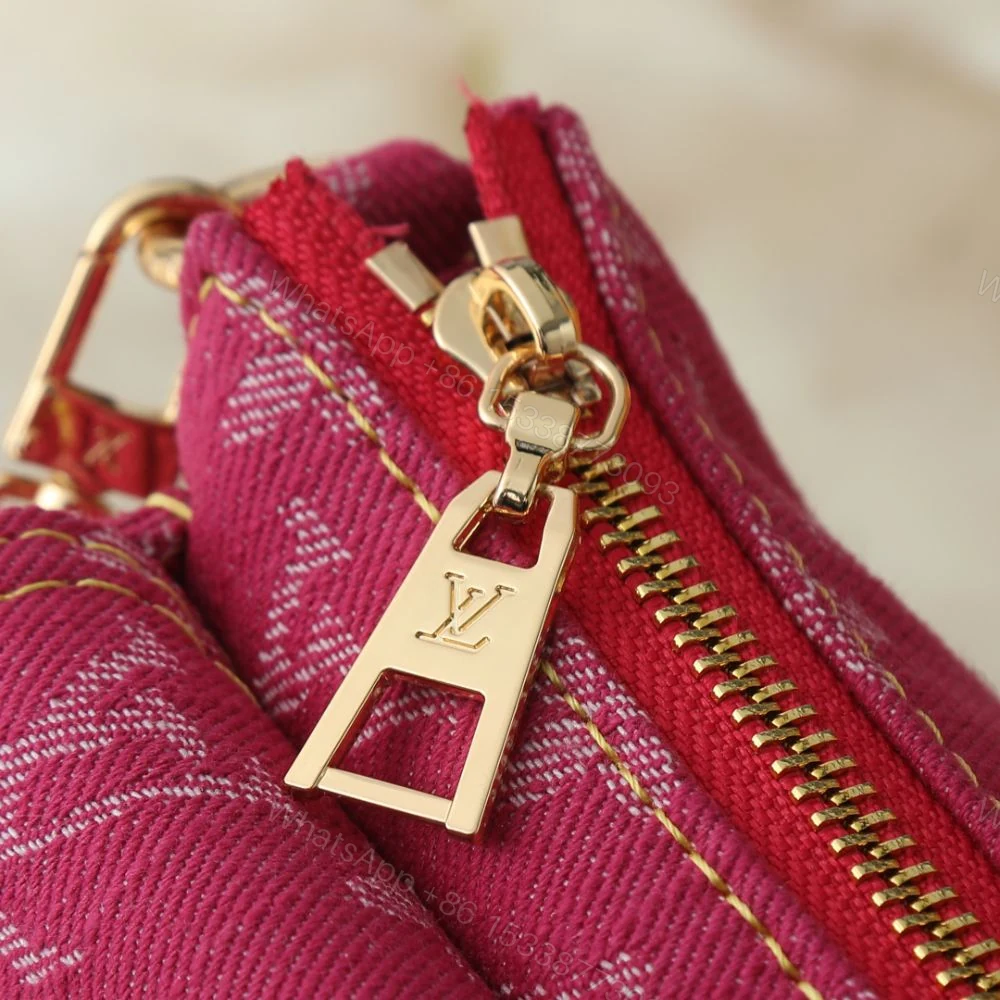 View 8 of Louis Vuitton Pochette Accessoire Cargo Pink Denim 23cm