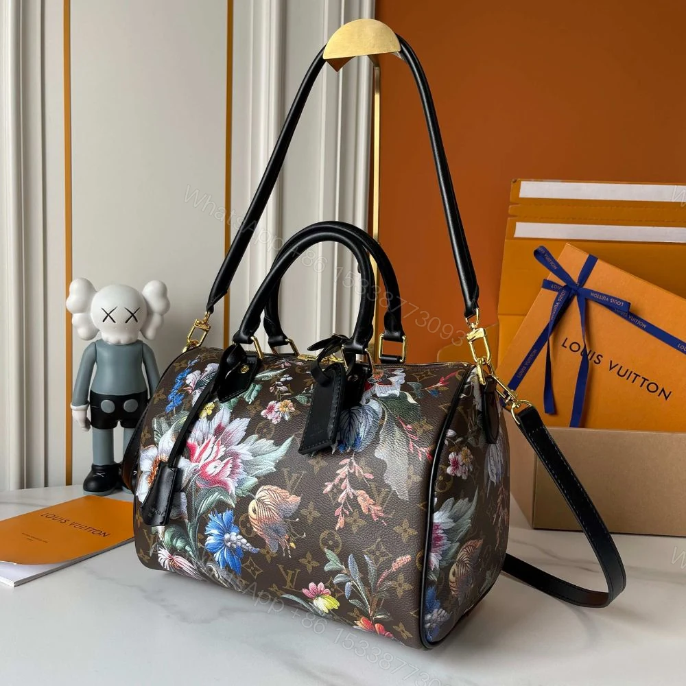 View 3 of Louis Vuitton Speedy Soft 30 Monogram Canvas Ebene 30Cm