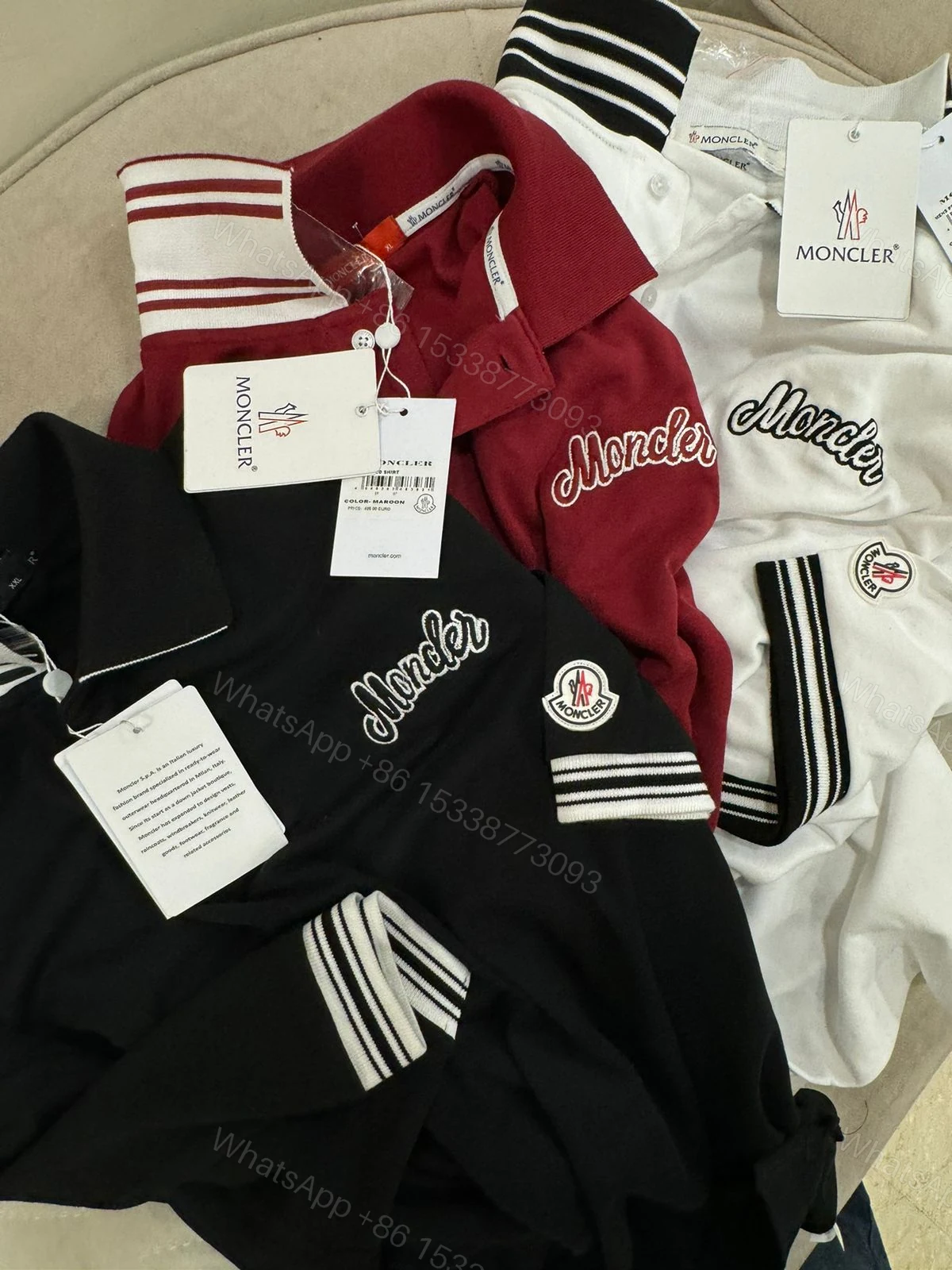 View 5 of FIRST COPY MONCLER LUXURY STYLE SUMMER LOOK POLO T-SHIRT