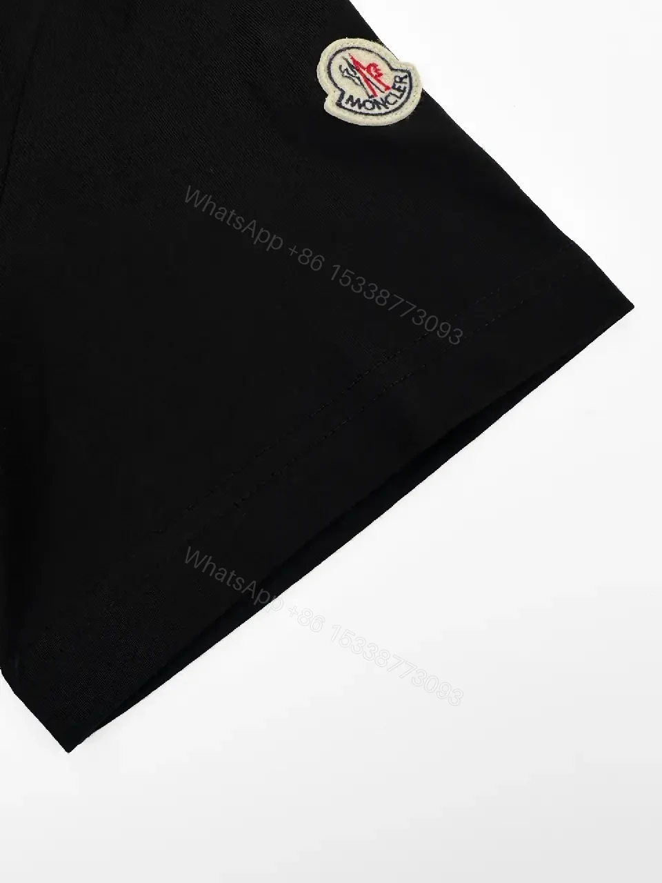 View 8 of Black Cotton T-shirt Moncler Logo Tee