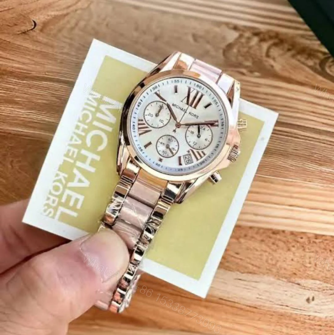 First Copy Michael Kors Bradshaw Rose Gold White Dial Women’s Analog Watch — view 1