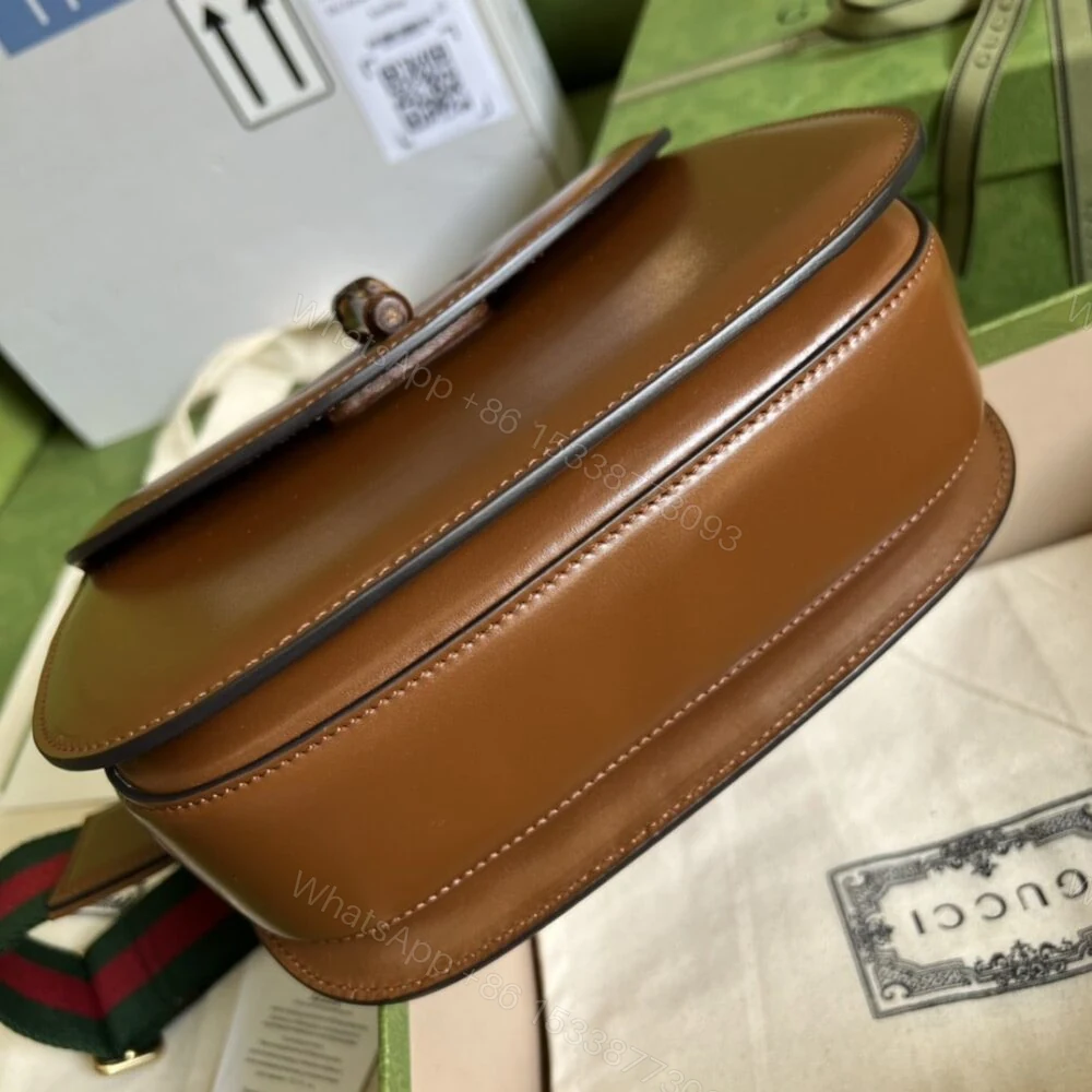 View 4 of Gucci Bamboo 1947 Small Top Handle Bag Brown 21Cm 675797 10ODT 2579