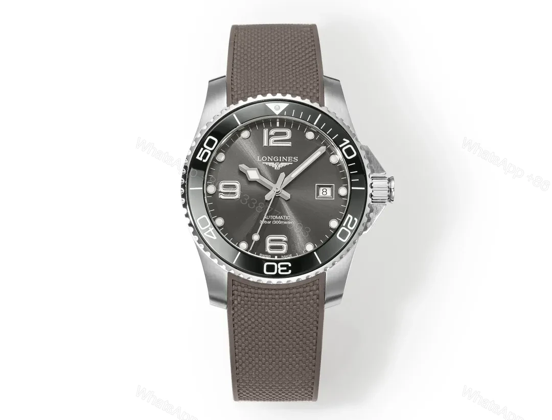 Longines Conquest Diver’s Watch Silver Stainless Steel with Grey Dial — view 1