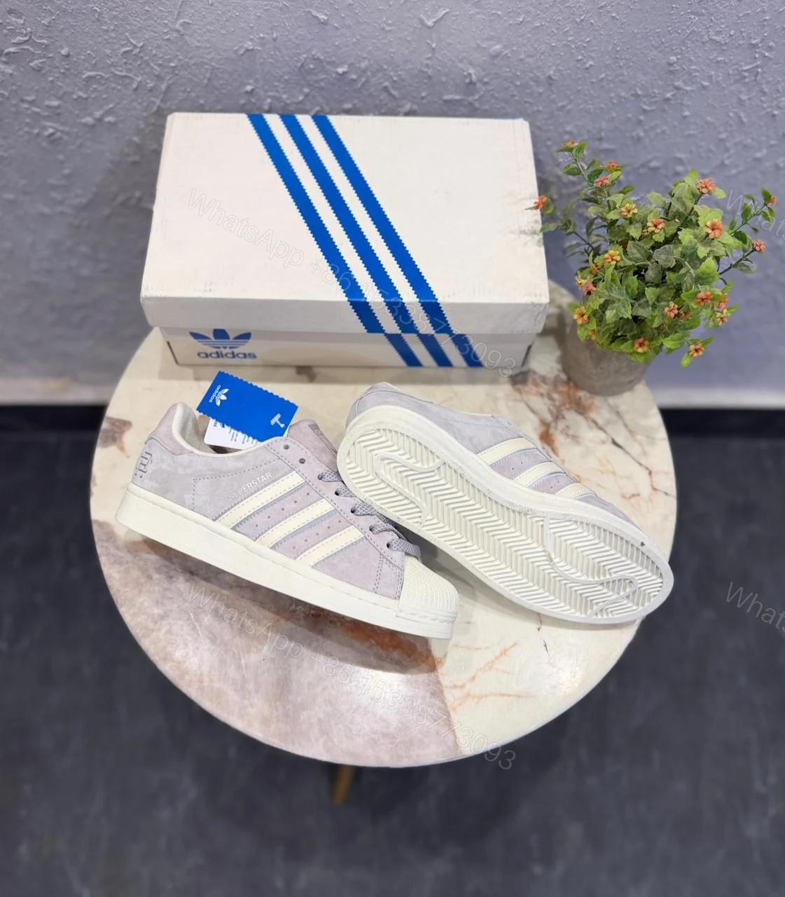 View 6 of FIRST COPY ADIDAS ORIGINALS SUPERSTAR REIGNING CHAMP LIGHT GREY SHOES