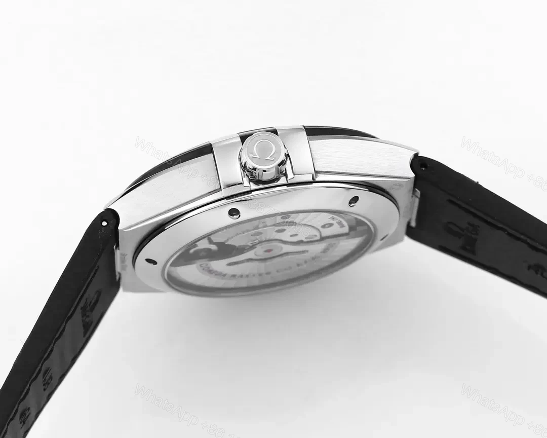 View 6 of Omega Constellation Meteorite Series 5th Generation 41MM Black Dial Watch with Black Leather Strap
