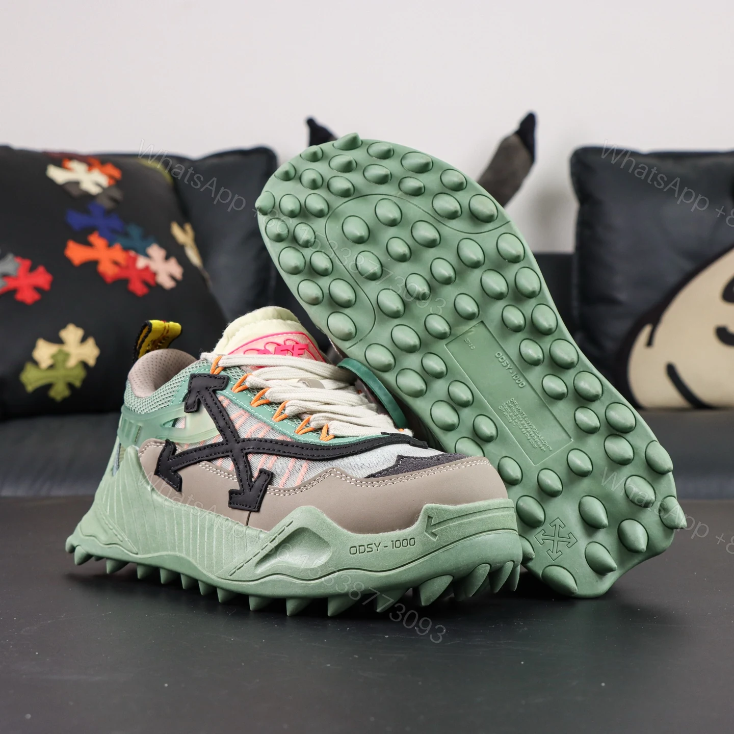 View 3 of Off White ODSY 1000 Black Green Reps
