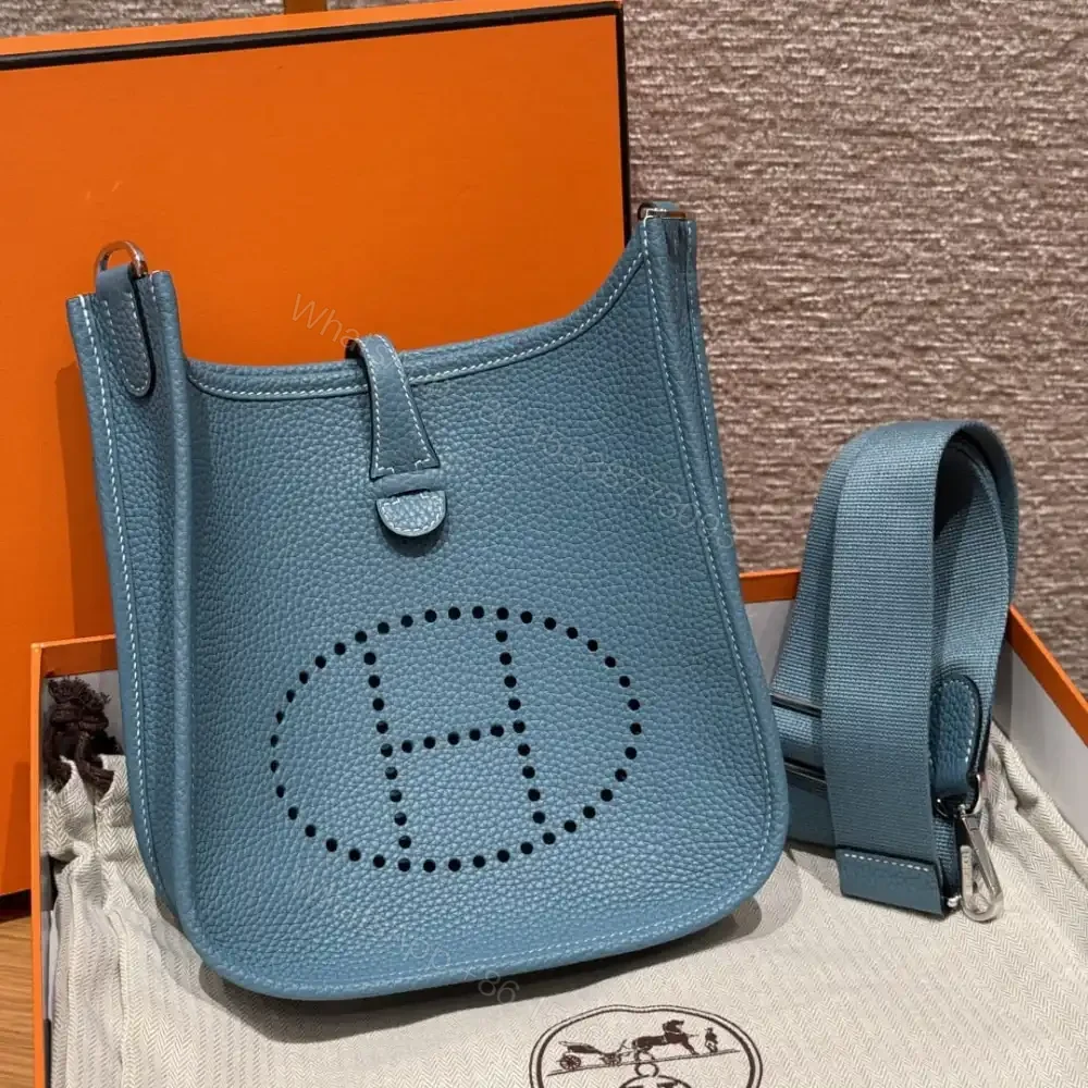 高仿Hermes*Evelyne23系列H087941CKU2牛仔藍銀扣純手工 — view 1