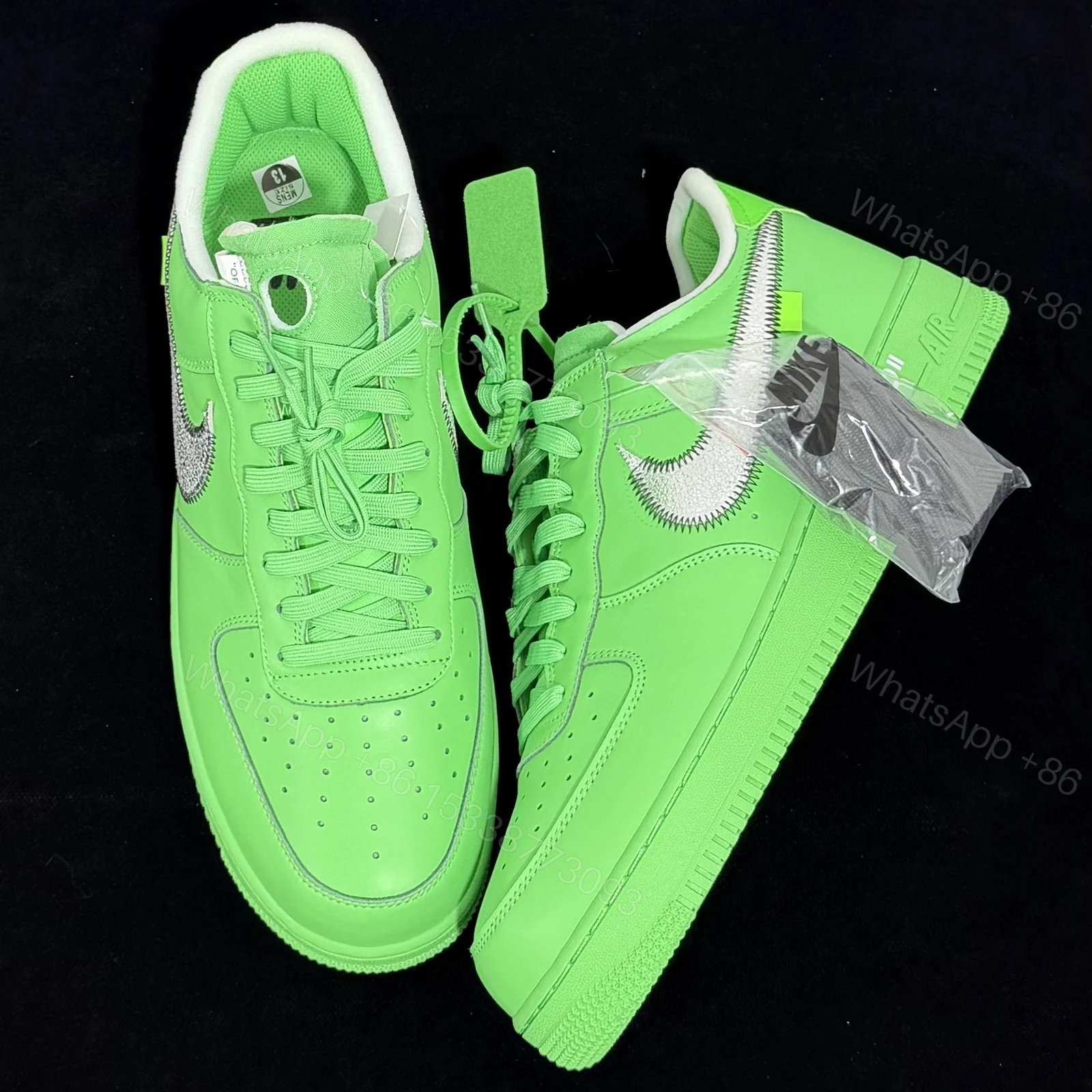 View 8 of Off-White x Nike Air Force 1 Low Green Replicas