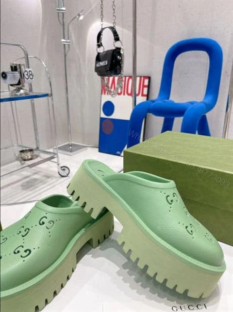 View 7 of GUCCI WONMEN’S PLATFORM PERFORATED G SANDAL – SDG019