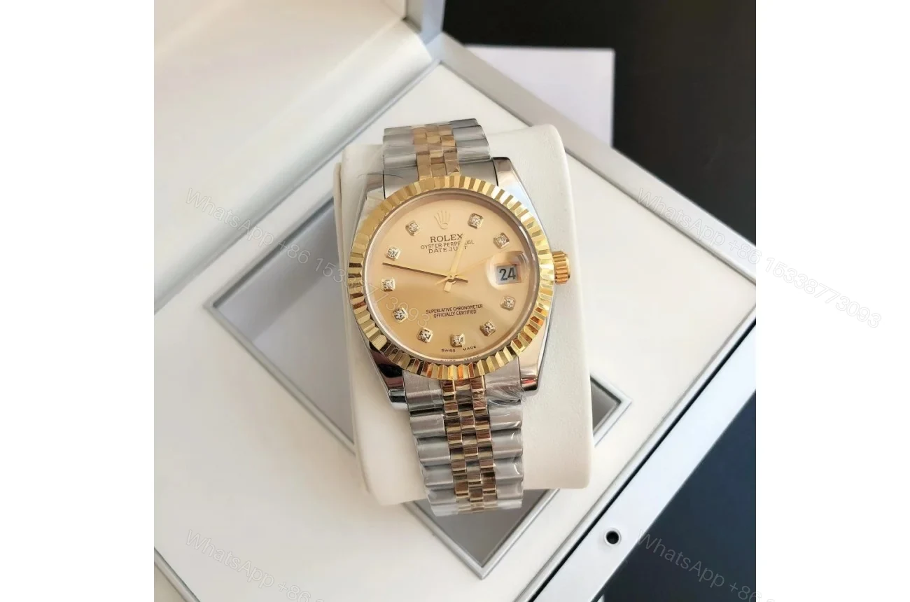View 5 of Replica Rolex Datejust RG/SS Jub Gold/Dial 36/28 mm
