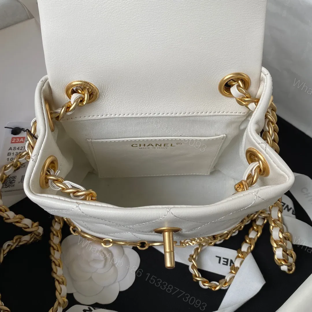 View 5 of Chanel Charm Mini Backpack Like Auth Lock Handle Plated 18cm