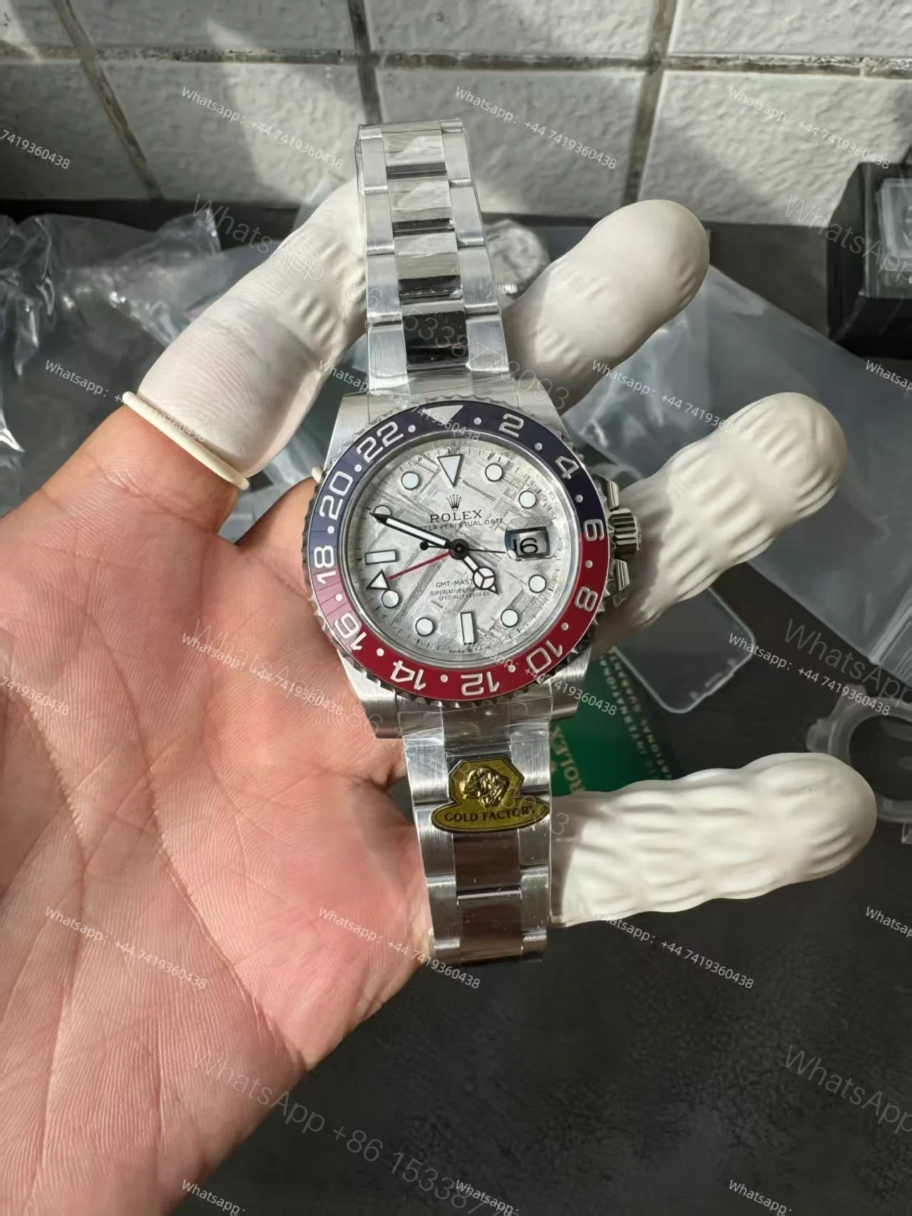 View 2 of Rolex Super Clone Watches 1:1 Meteorite GMT-Master II 126719BLRO Weighted Edition