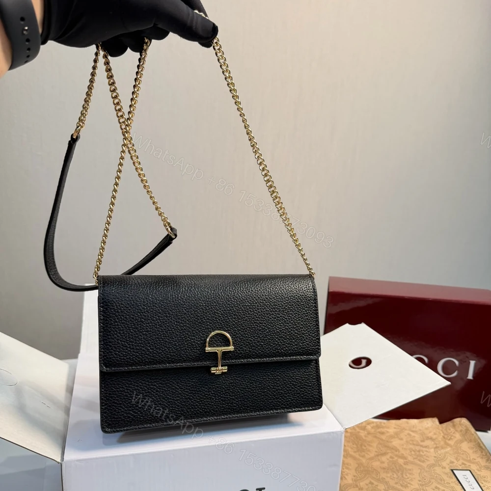 View 7 of Gucci Half Horsebit Wallet On Chain Black 20Cm