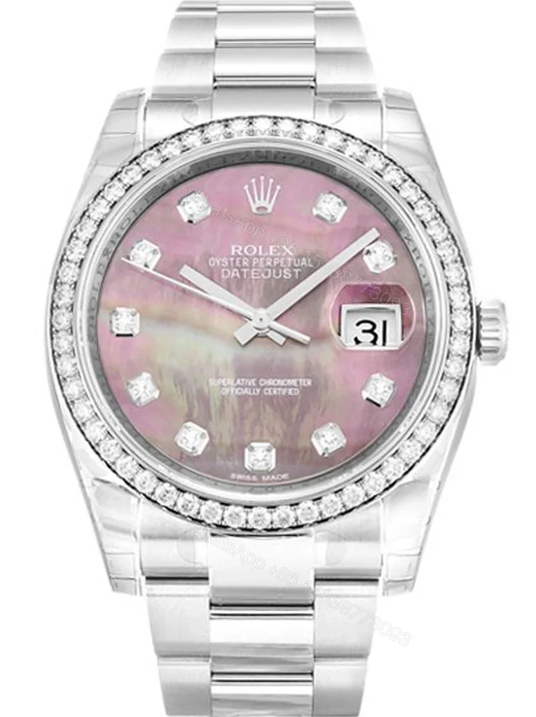 Replica Rolex Datejust Mother of Pearl – Black Dial 116244 36 mm — view 1