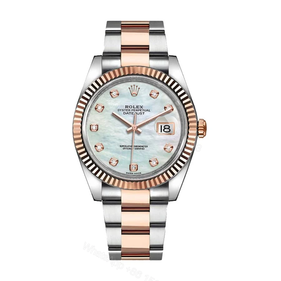 Rolex Datejust 41 126331-0013 Super Clone: Everose Rolesor Mother Of Pearl Dial — view 1