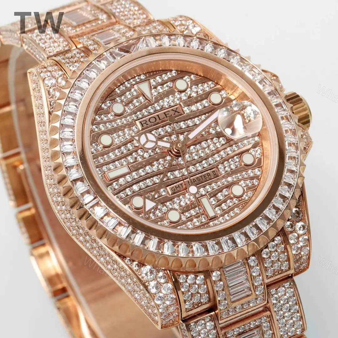 View 2 of JF Factory Clean Factory TW Rolex GMT-Master II Rose Gold Diamond Watch