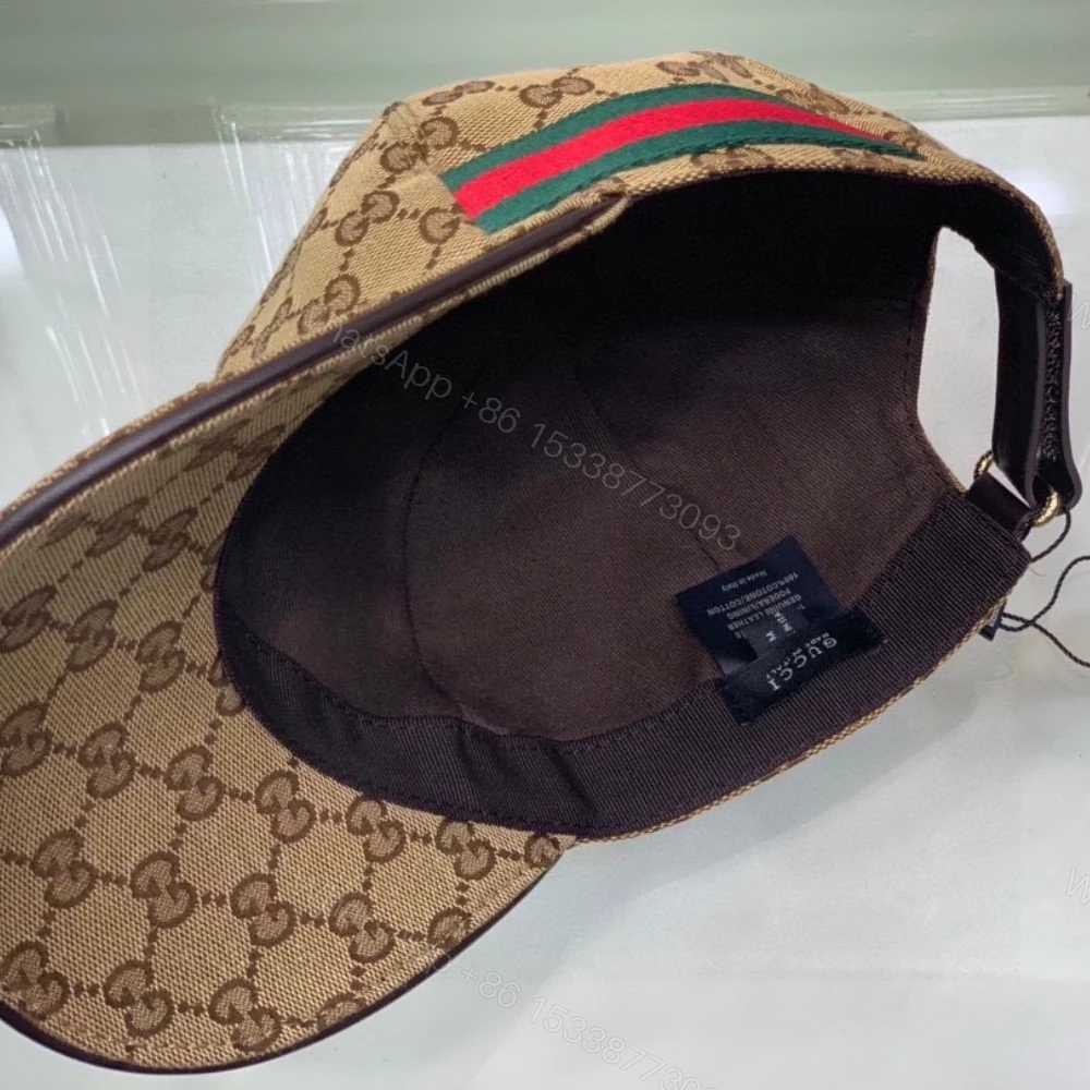 View 5 of Gucci GG Canvas With Web Baseball Cap Brown