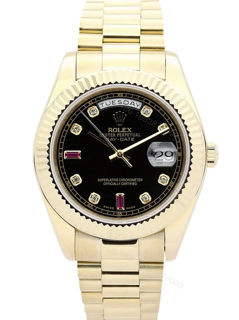 Replica Rolex Day-Date Black Dial 118238 36 mm — view 1
