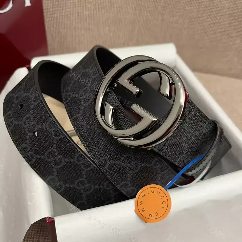 View 2 of GUCCI BELT WITH INTERLOCKING G BUCKLE 4CM – B104