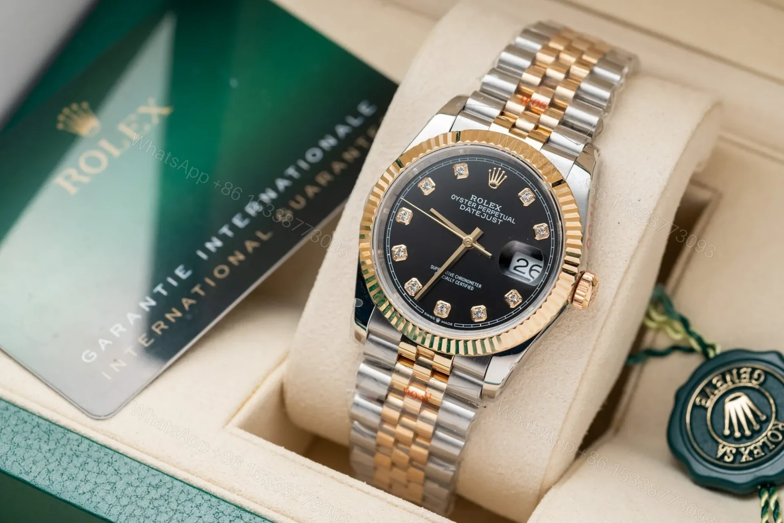View 2 of Replica Rolex Datejust Black Dial 116233 36 mm