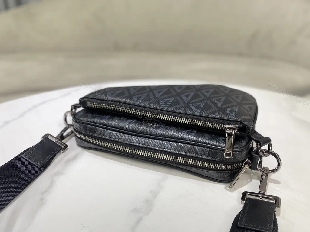 View 9 of Patterned Black Crossbody Bag â€“ Dior Detailing, Modern & Versatile