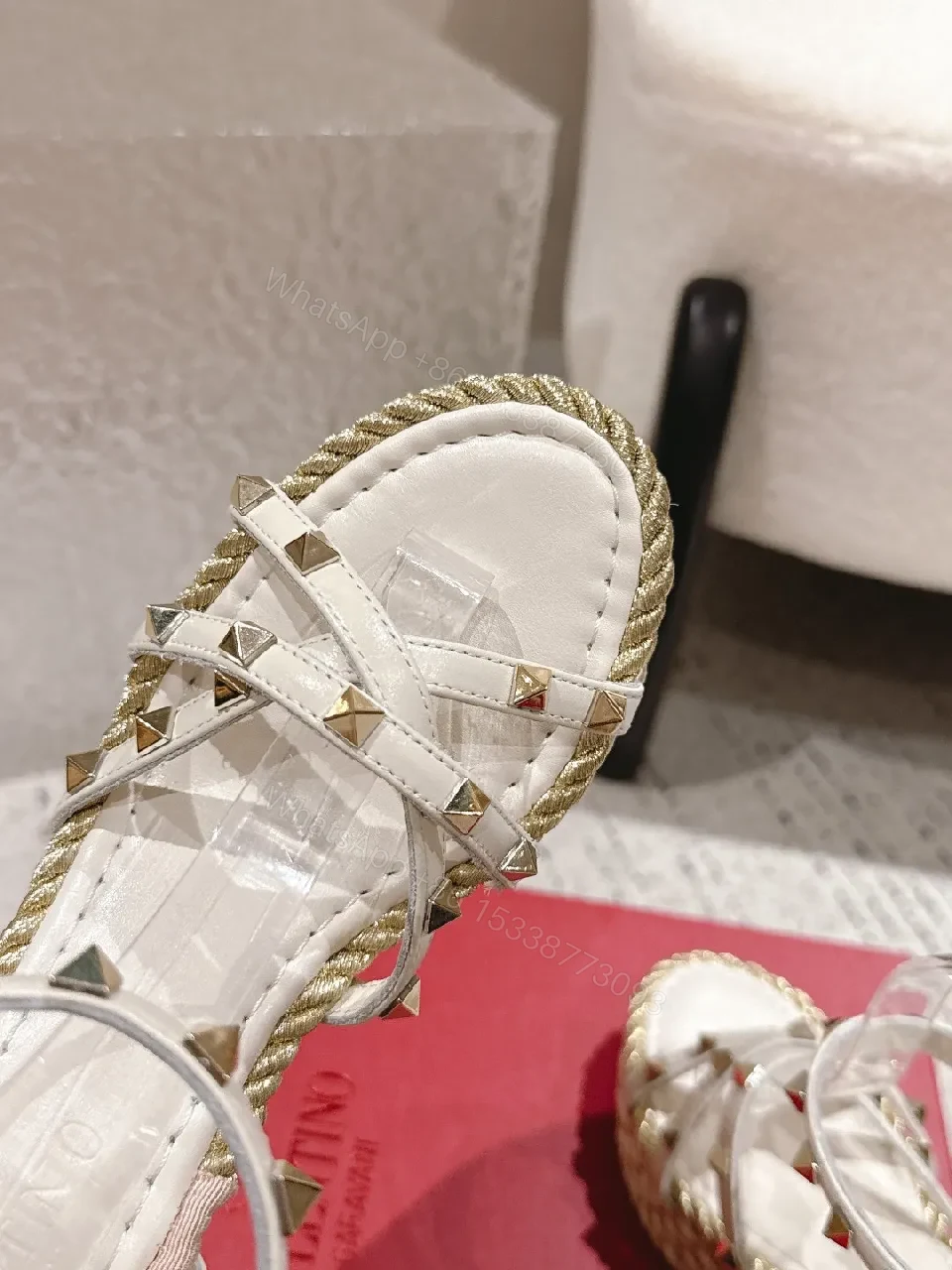 View 9 of Translucent Sandals with Studded Edge – Elevated Everyday Style
