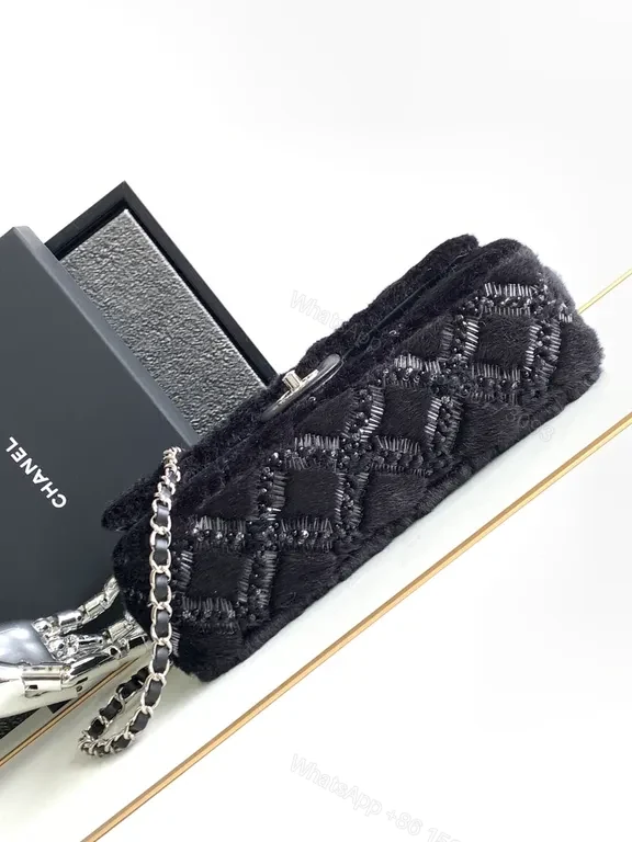View 6 of Chanel-Inspired Velvet Bag: Quilted Twilight Chic Bag