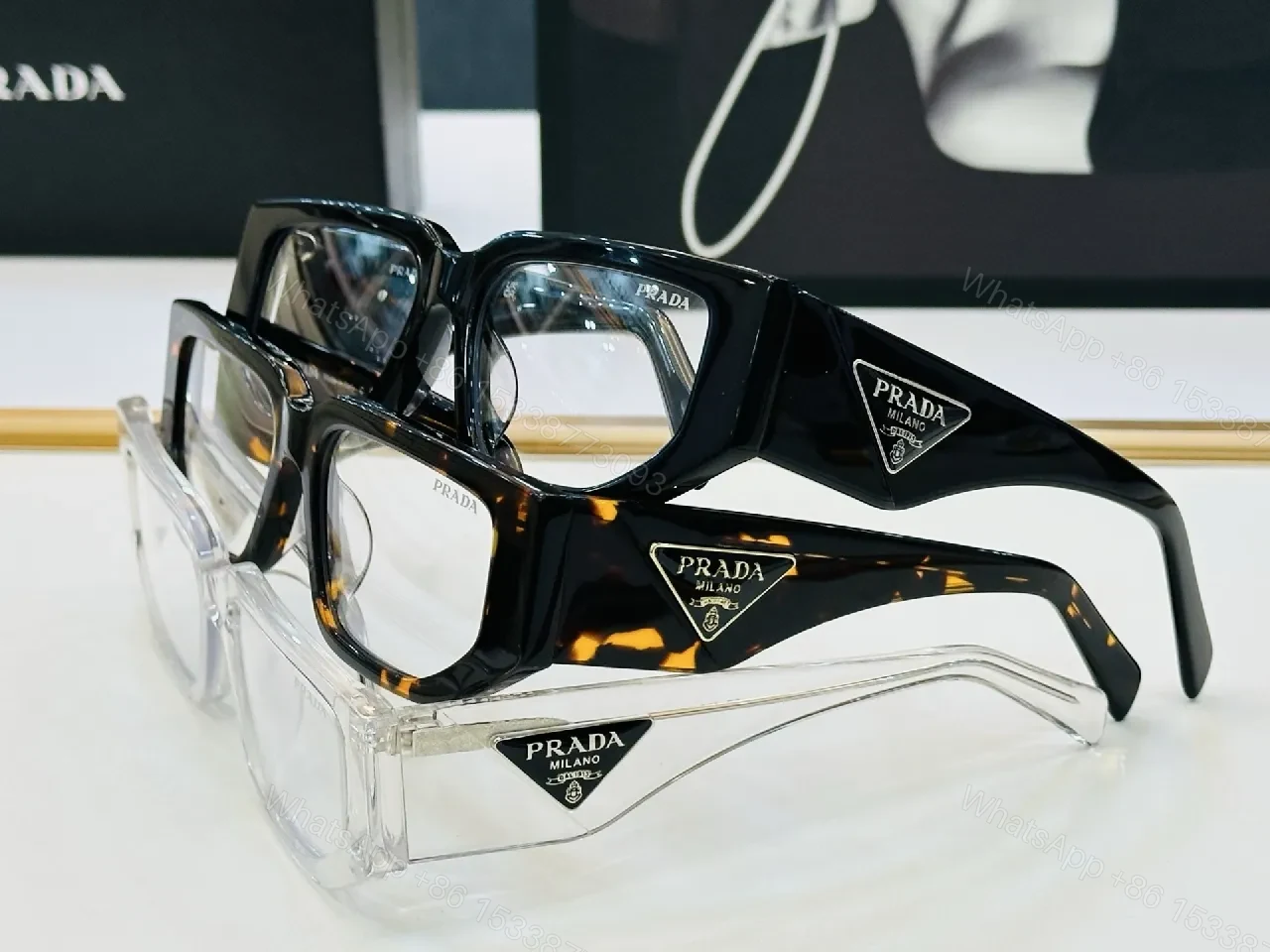 View 2 of Black Acetate Rectangle Eyewear – Comfort-Heavy, Designer-Feel Frames
