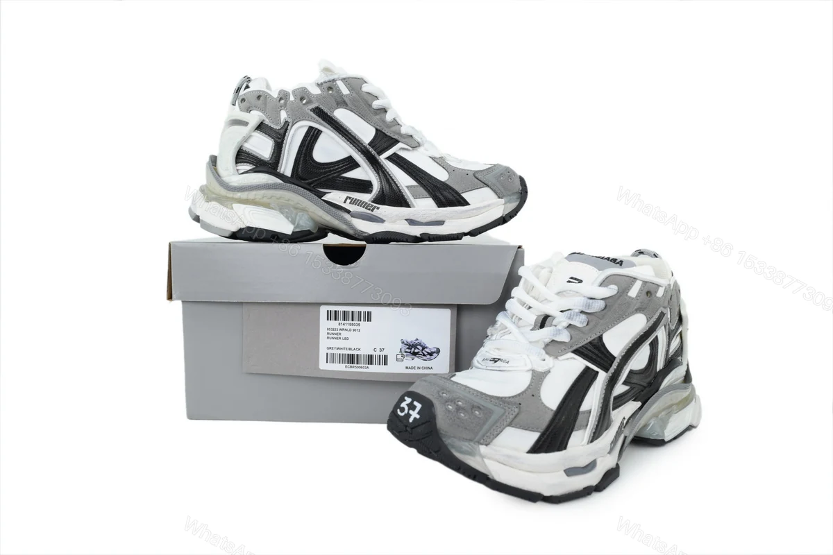 Balenciaga RUNNER LED SNEAKER Grey 853223 WRNLD 9012 — view 2