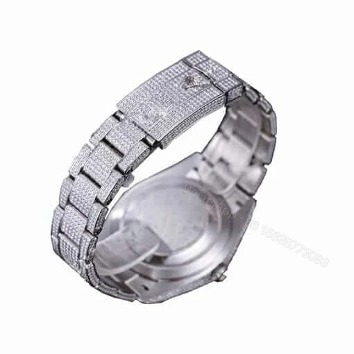 View 3 of Replica Rolex Datejust 116334 Iced Out Diamond Pave Dial