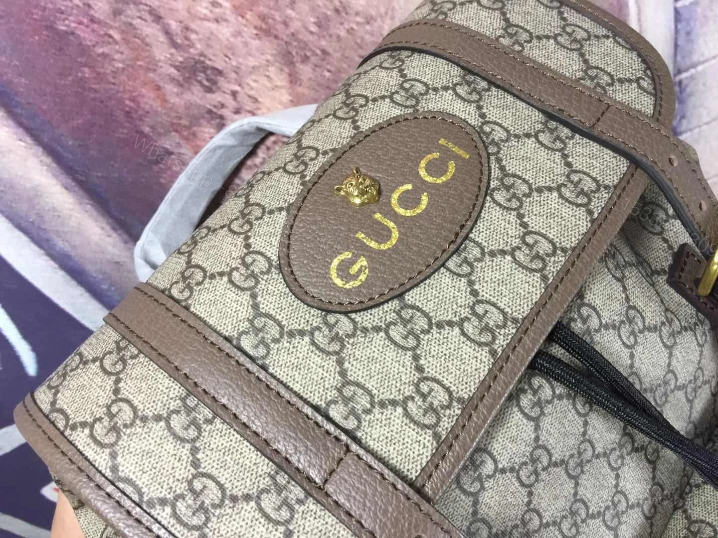 View 5 of Gucci Ophidia cloth backpack