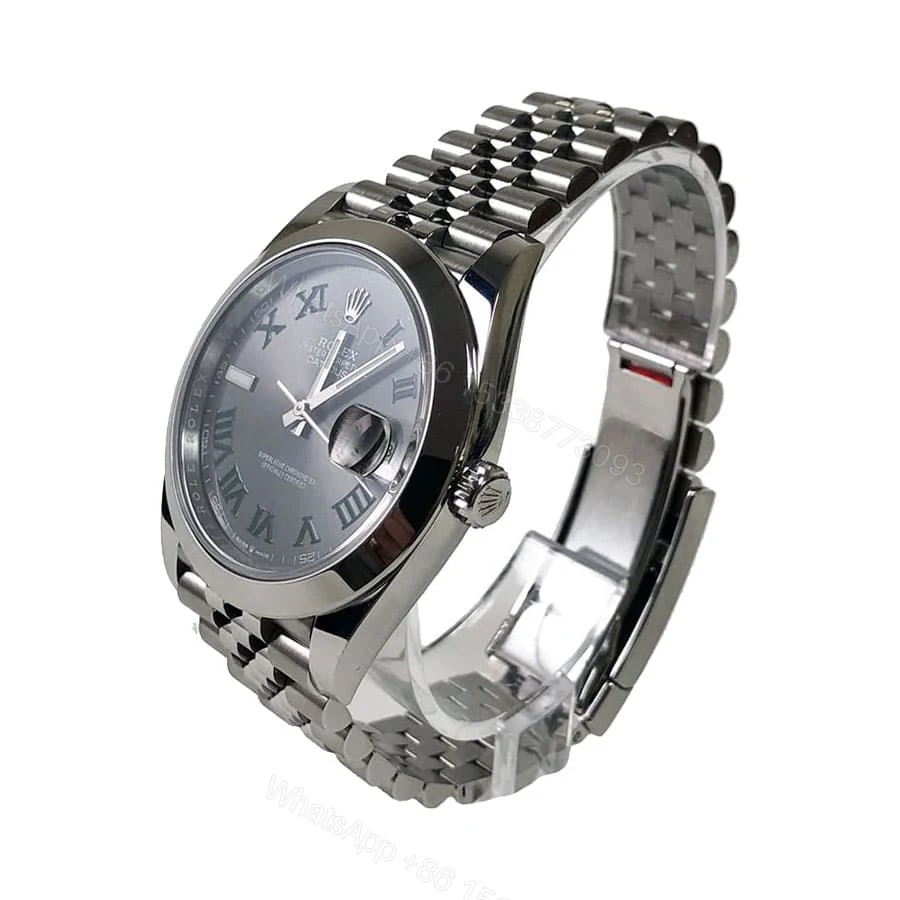 View 3 of Rolex Datejust 41 126300 Super Clone : Steel Grey Roman Dial Jubilee